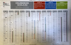 Calendrier des vendredis 